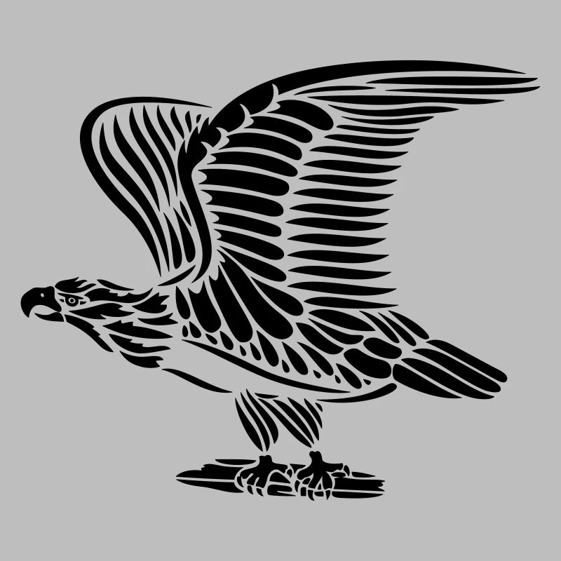 Tattoo eagle with wings.