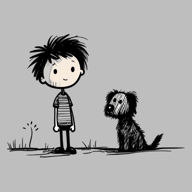Junge mit Hund