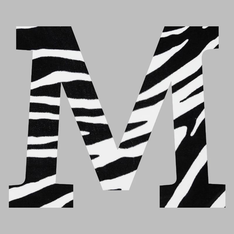 Buchstabe m zebra