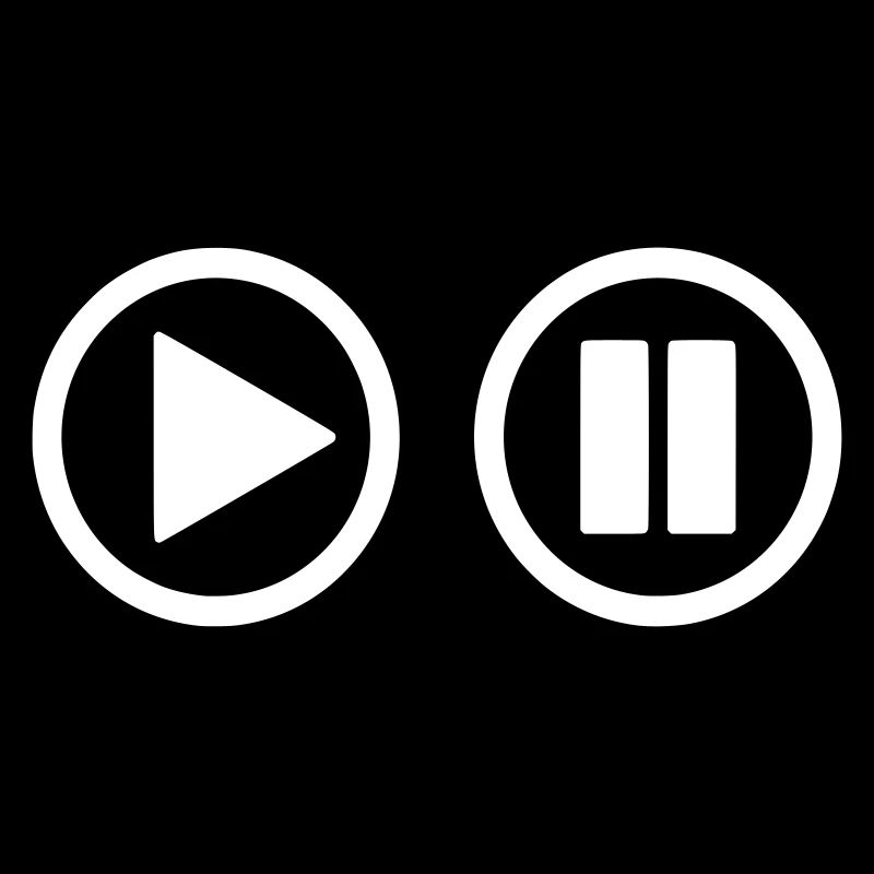 Play Pause Button - Retro