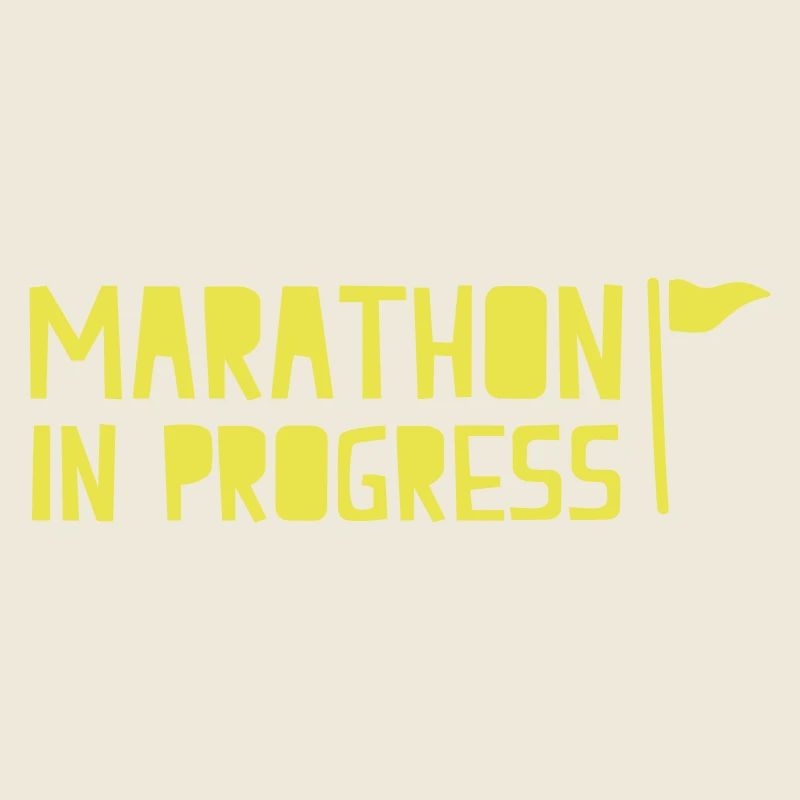 marathon in progress with little flag