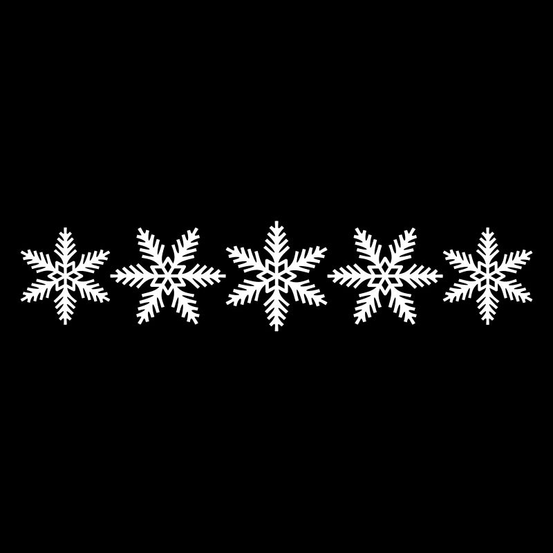 Cadeau d'hiver avec cinq flocons de neige