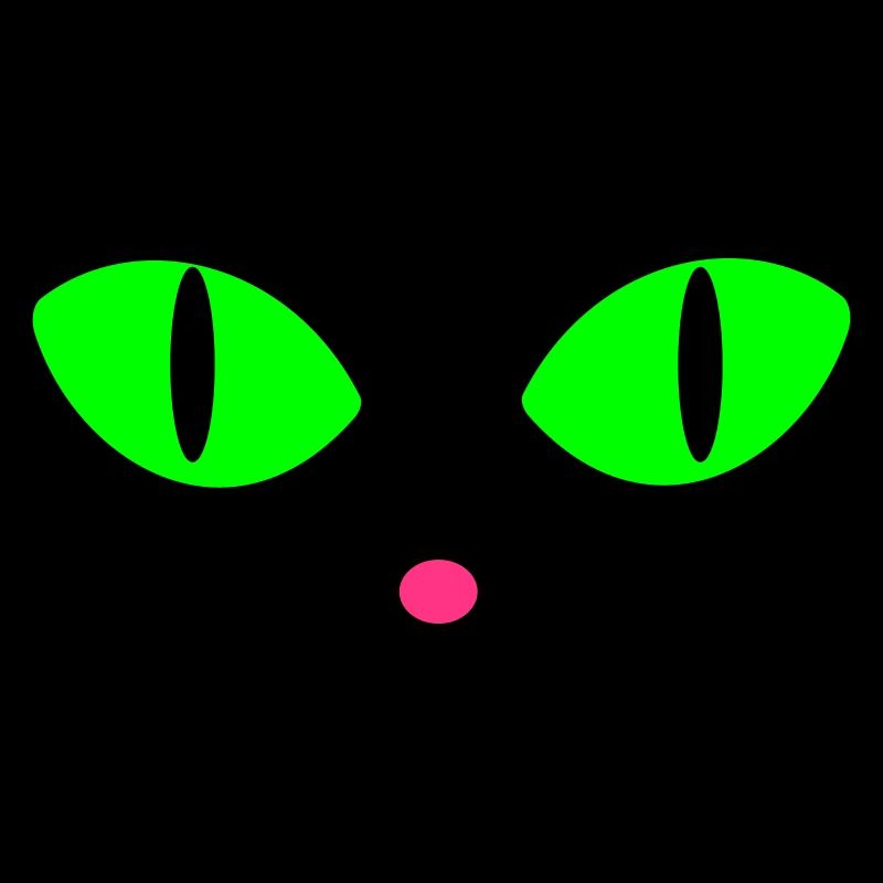 Yeux de chat verts