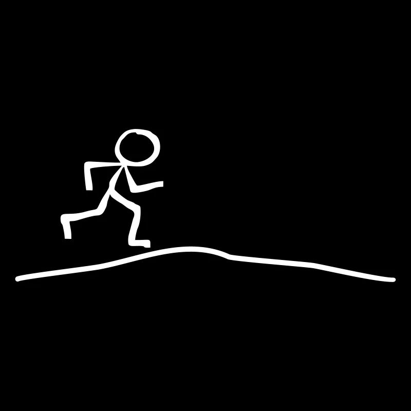 Strichmännchen läuft Steigung