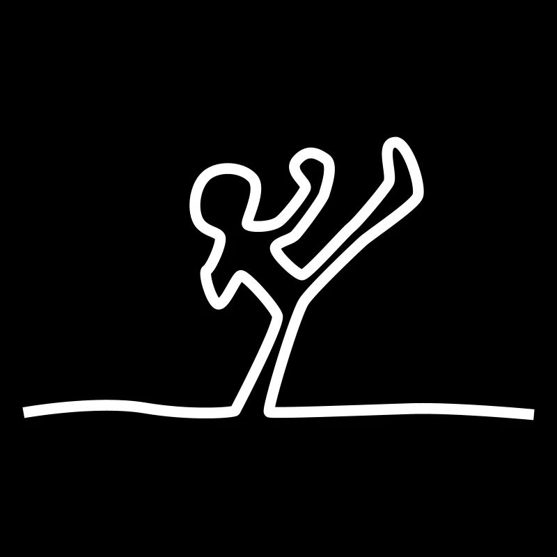 kickendes Strichmännchen