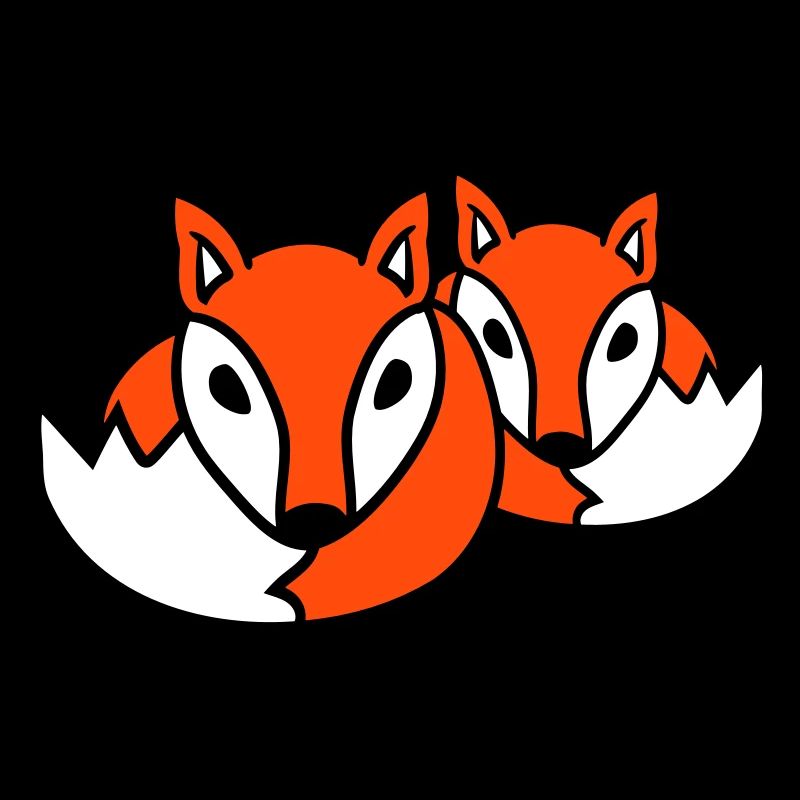 2 Füchse Freunde Rotfuchs Zwei Wilde Tiere Team