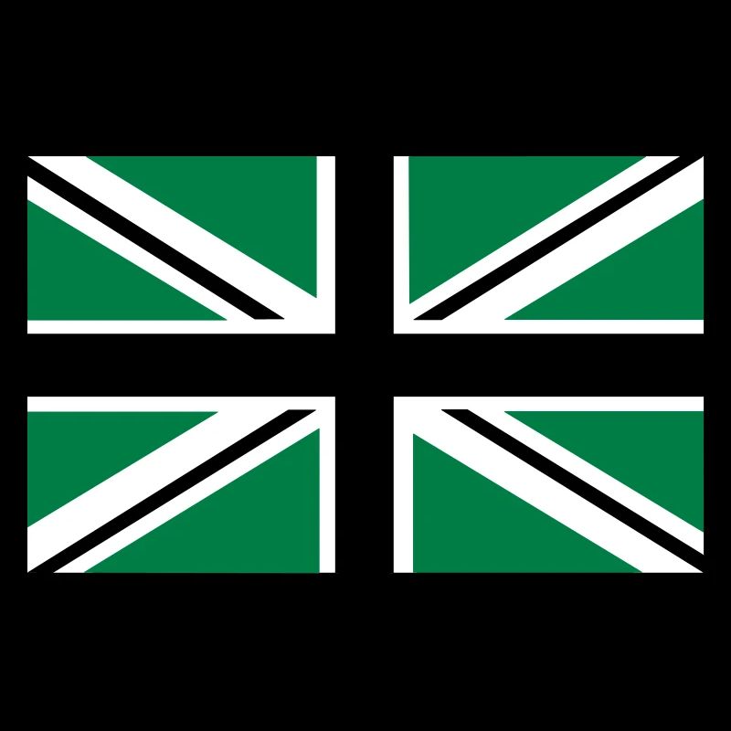 Union Jack | schwarz-weiss-grün | Fahne | Flagge