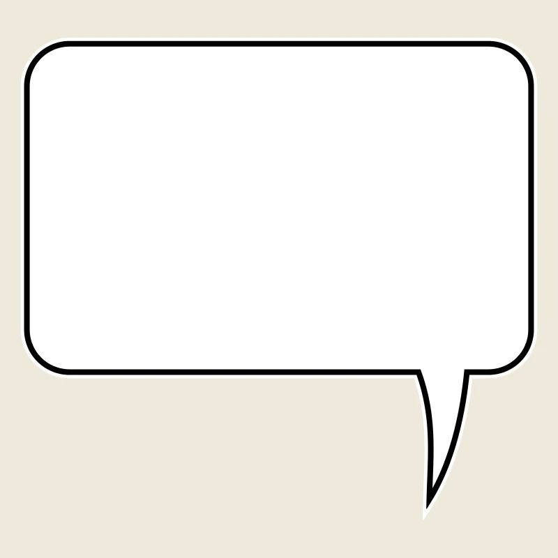Conception rectangulaire de bulle de dialogue