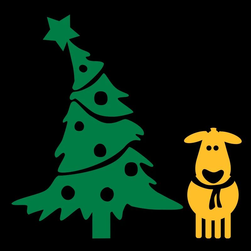renne et l'arbre de Noël