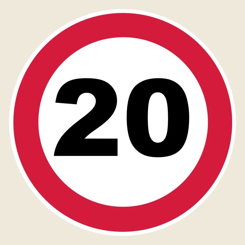 20ème Anniversaire / 20 / signe de la circulation