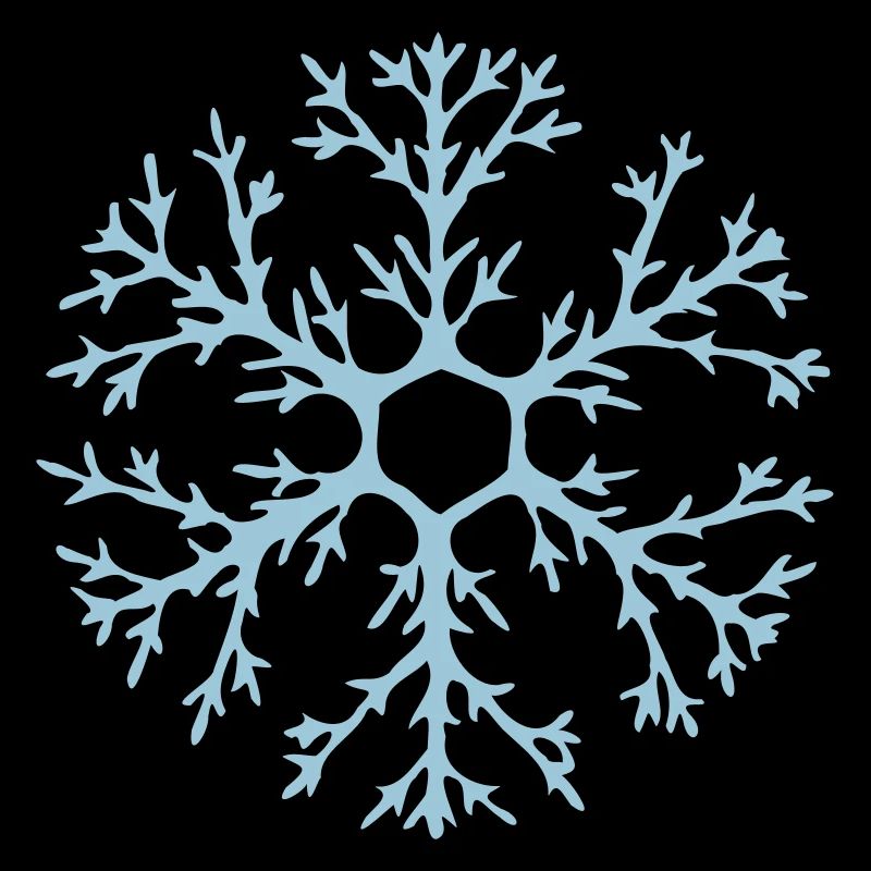Natural snowflake with many ramifications