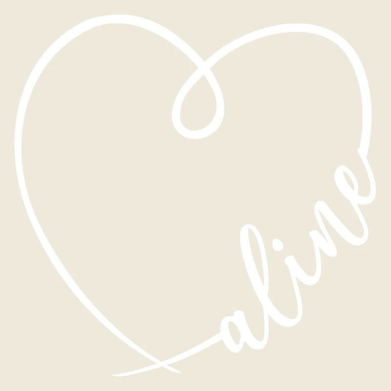 Aline Nom Calligraphie Coeur
