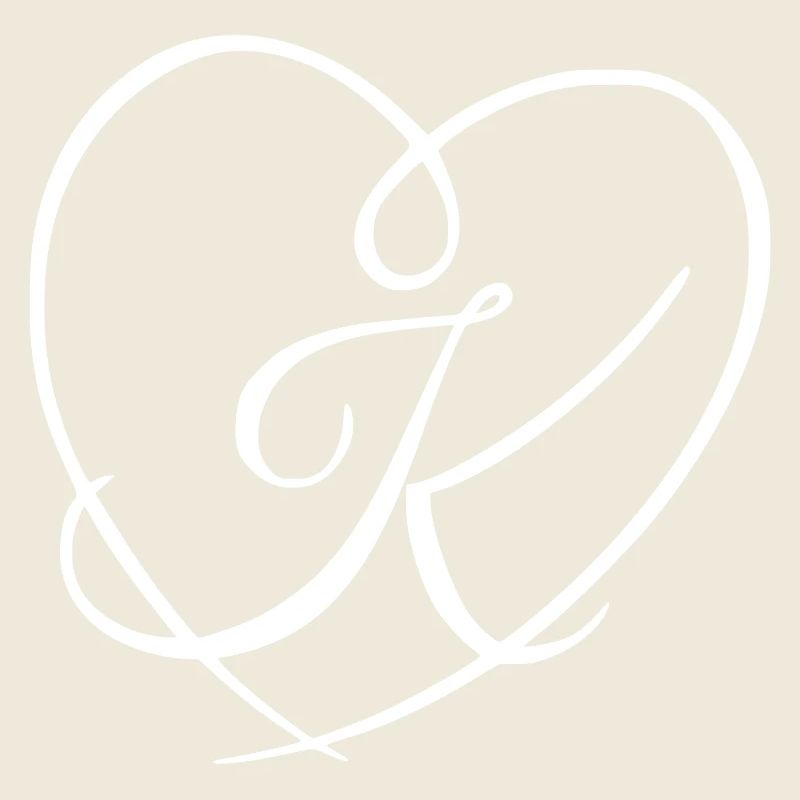 Lettre K Calligraphie Coeur