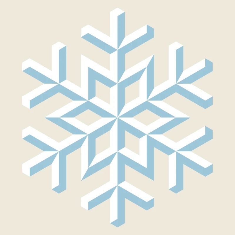 flocon de neige 3D (Neige / Flocon / Hiver)