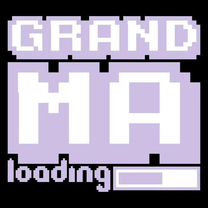 Pixel Grandma Loading Ladebalken Gamer Videogame