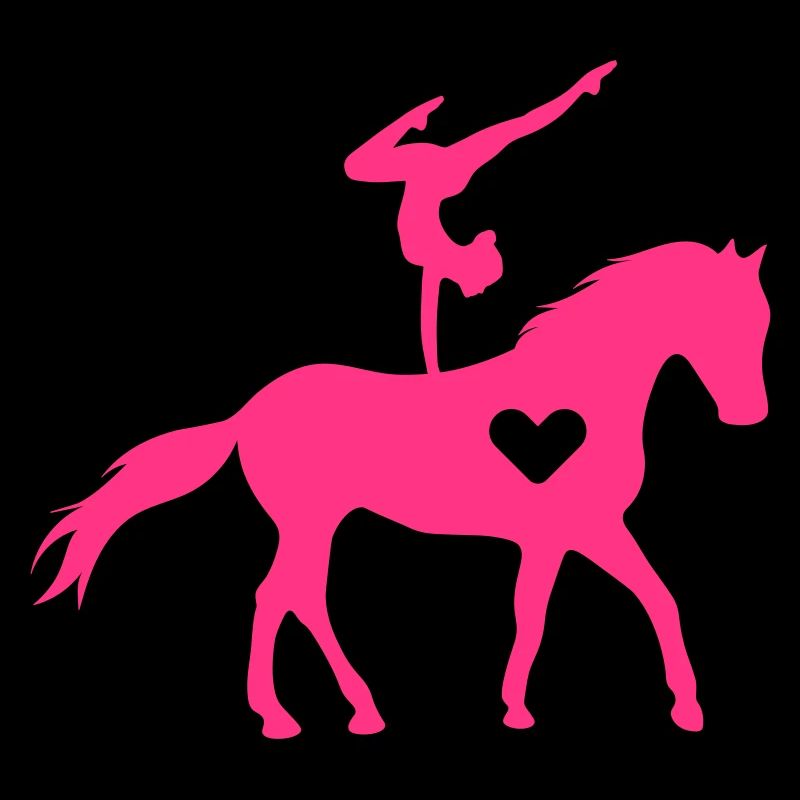 Voltige équestre Voltige à cheval Amour coeur