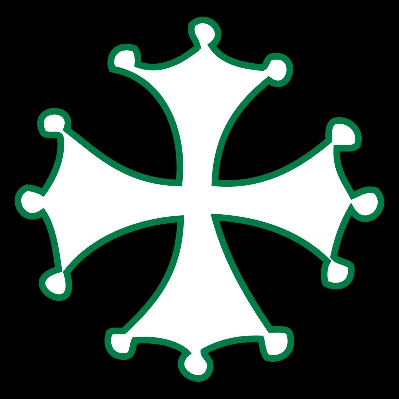 croix occitanne verte