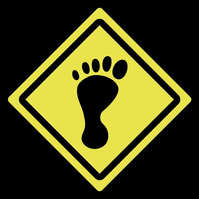 foot roadsign