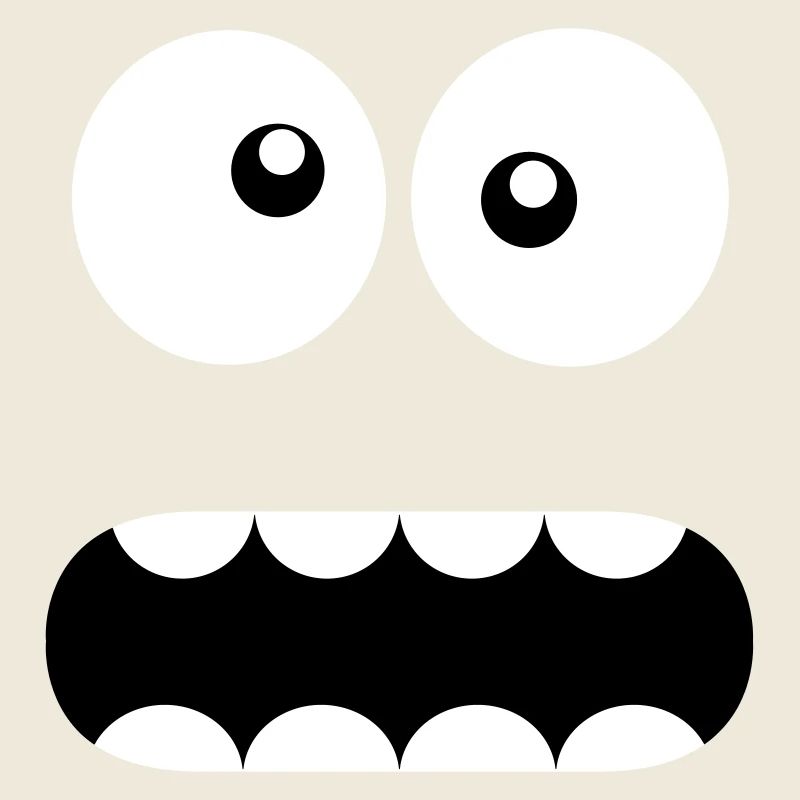 Lustiges Monster Comic Face - Verückt / Smiley