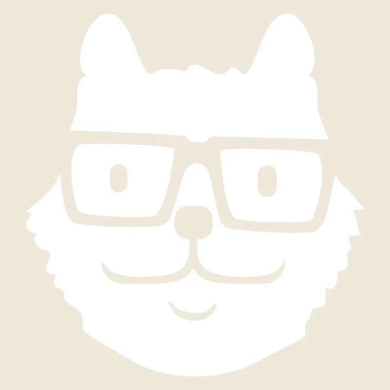 Smart Nerd Cat Lunettes à monture en corne Geek Kitten