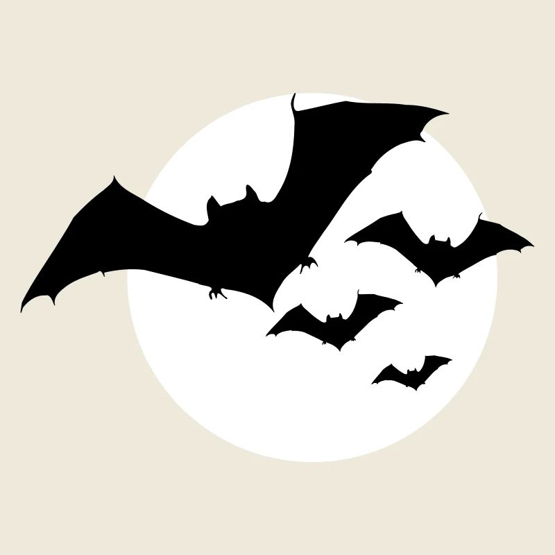 Fledermaus Schwarm Mond Halloween 2c