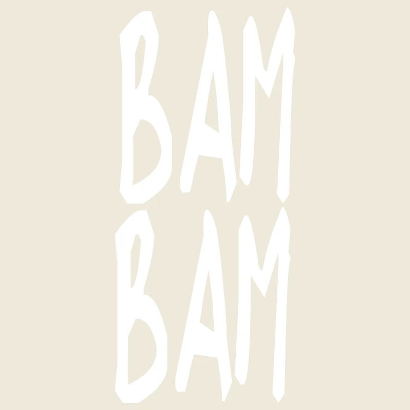 BAM BAM text motif singing gift idea