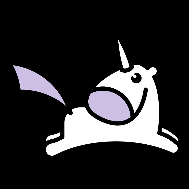 springendes Süßes Einhorn