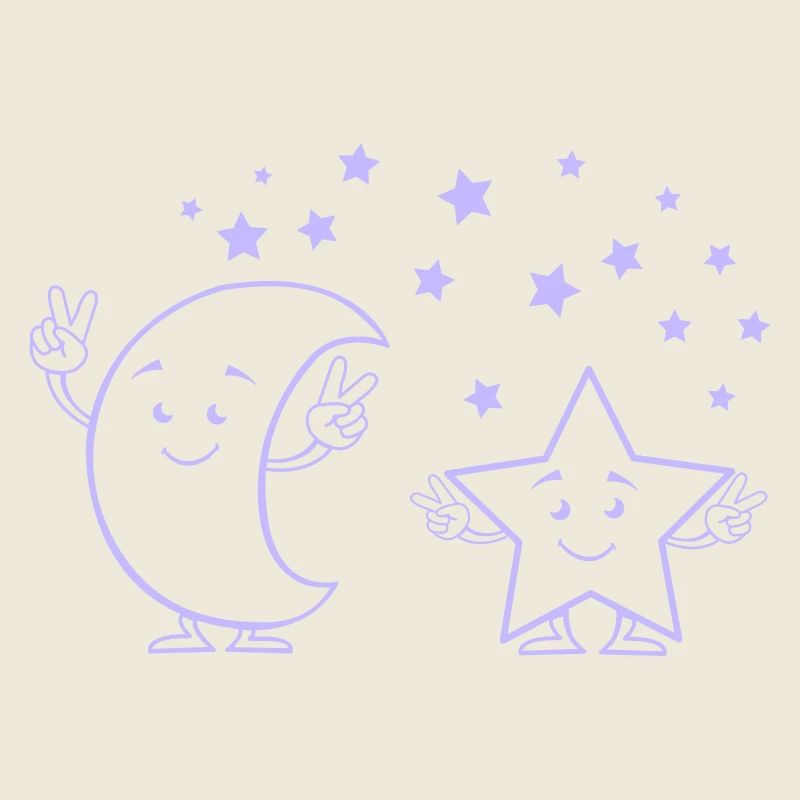 Bande dessinée Lune et étoiles 01
