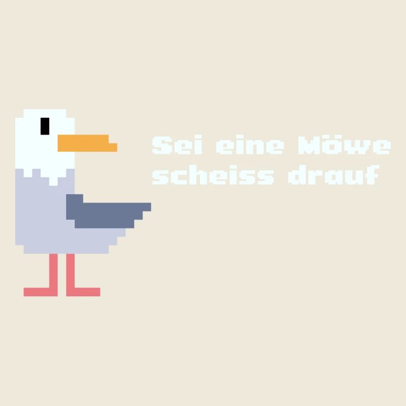 sei eine pixel Möwe