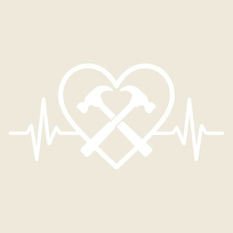 Cross Hammers Heart Handyman Craftsman Tools