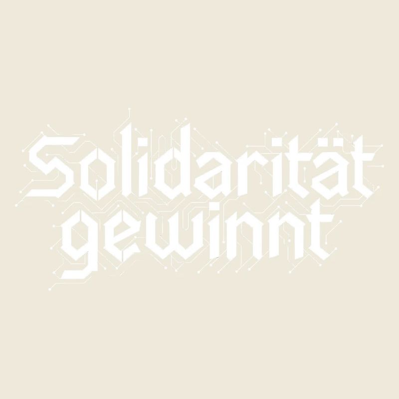 Solidarität gewinnt Statement Design Weiß