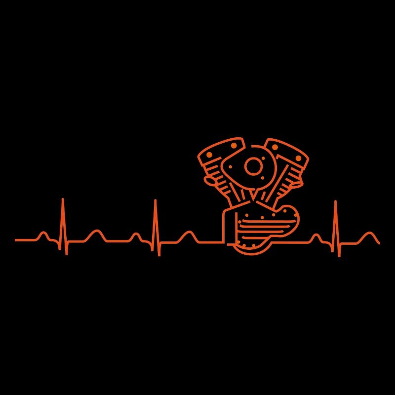 V2 Shovelhead Heartbeat orange