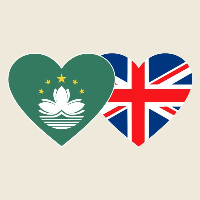 Macao Drapeau du Royaume-Uni Coeur