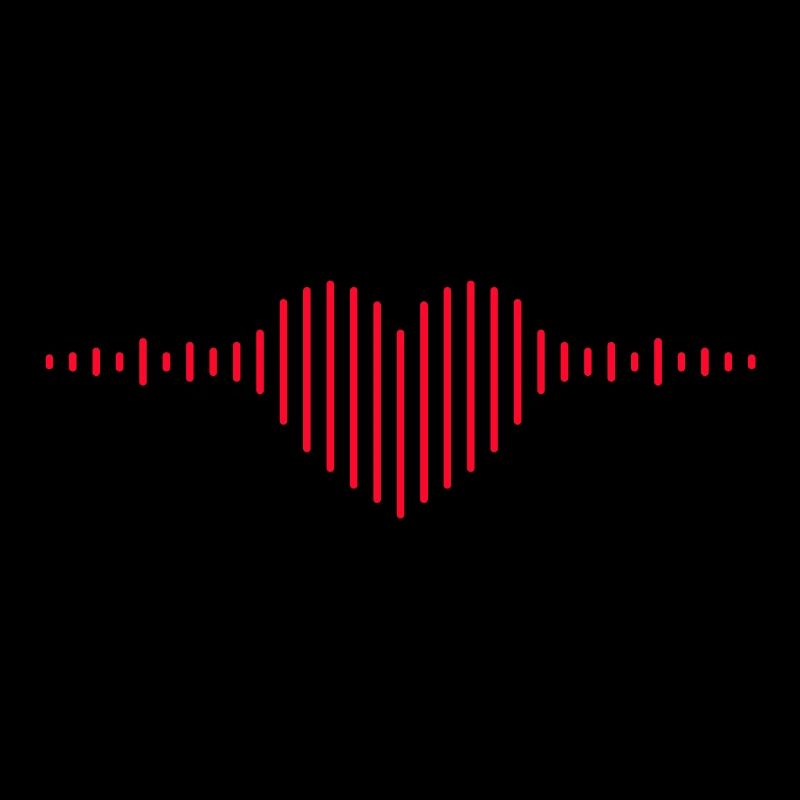 Equalizer heart frequency funny music gift