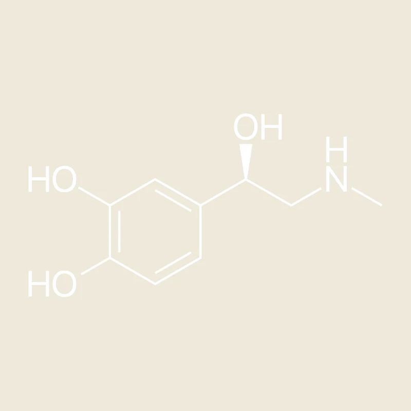 Adrenaline molecule - white