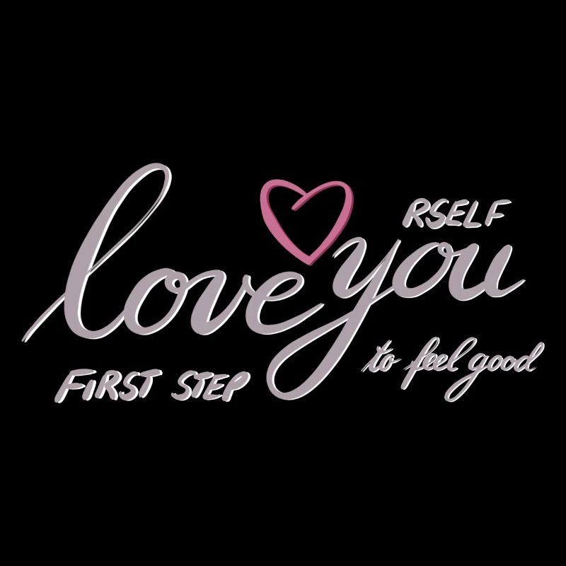 Liebe dich Selbst Herz Motiv