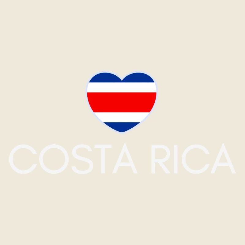 Cœur avec drapeau costaricain
