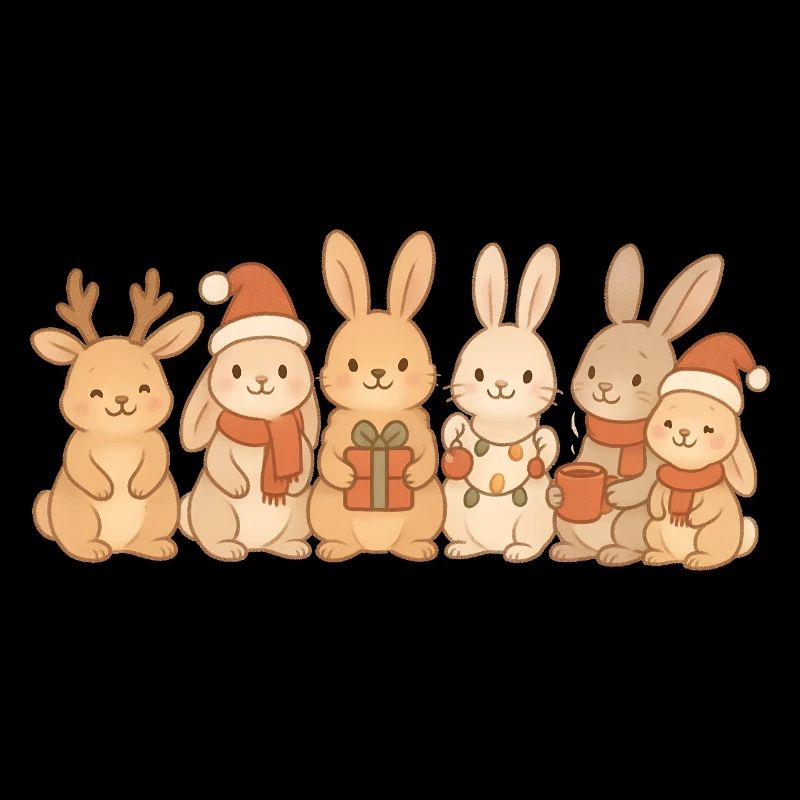 Hasen Kinder Jungen Mädchen Weihnachtshasen