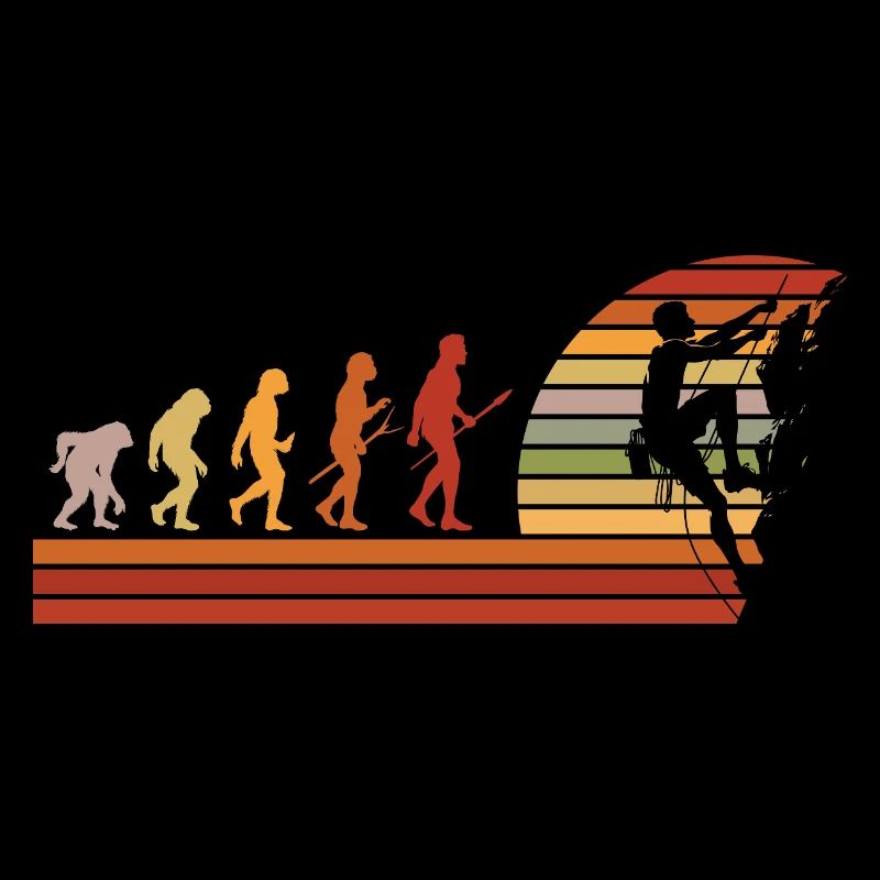 Evolution des Kletterns Retro Design