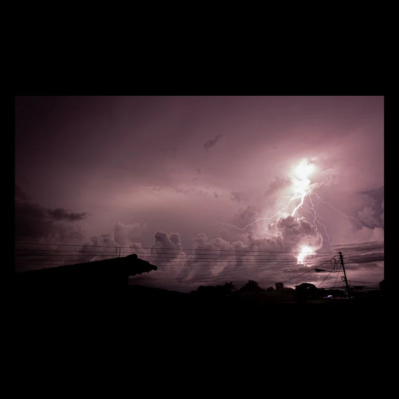lightning on the city