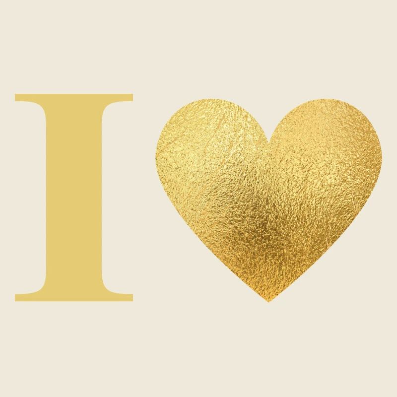 Buchstabe i Goldenes Herz