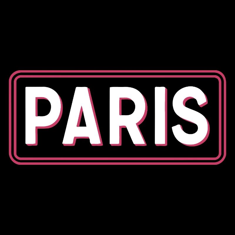 Paris Neon Sign Pink Frame
