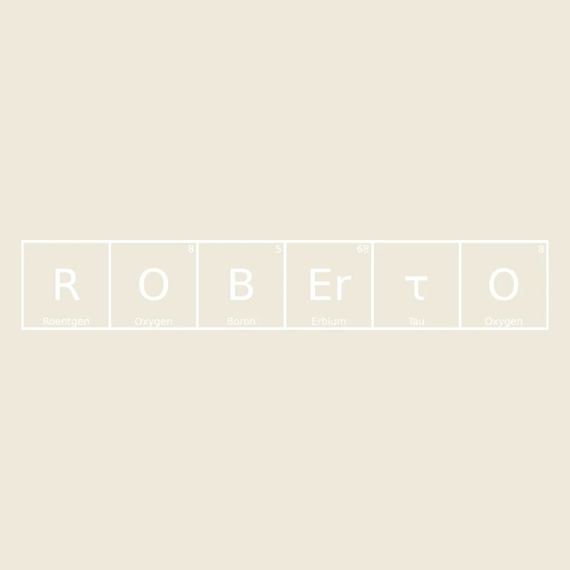 Roberto Name Vorname Chemie Periodensystem Element