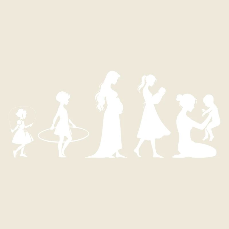 Evolution Mama Muttertag kind Familie