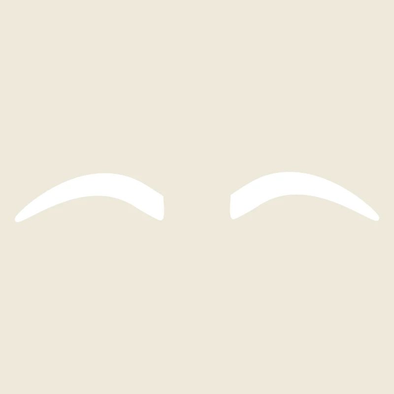 Eyebrows white smooth