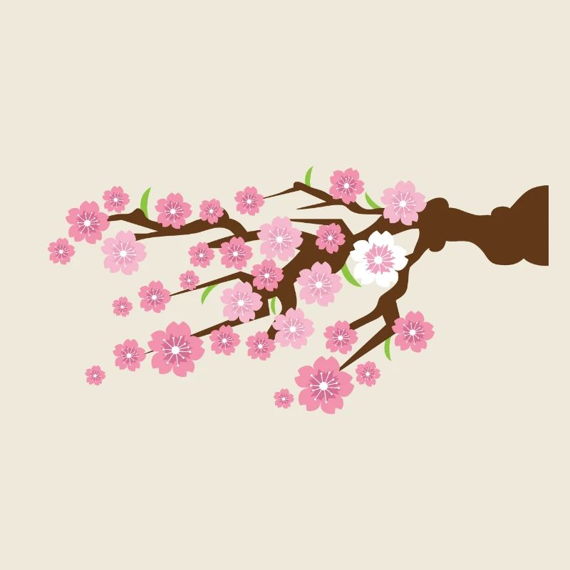 detaillierte Kirschblüte auf einem Ast