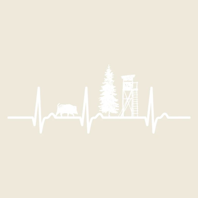 ECG curve - heart curve - pulse - hunting - hunter