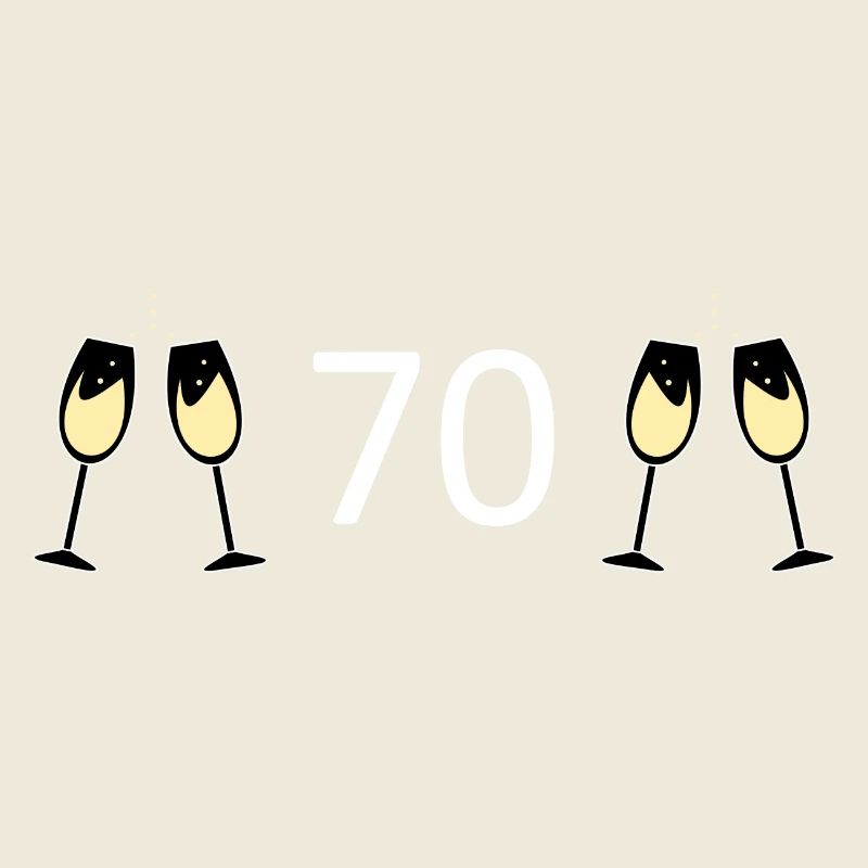 70e anniversaire 70 ans 70 Numéro 70 Blanc