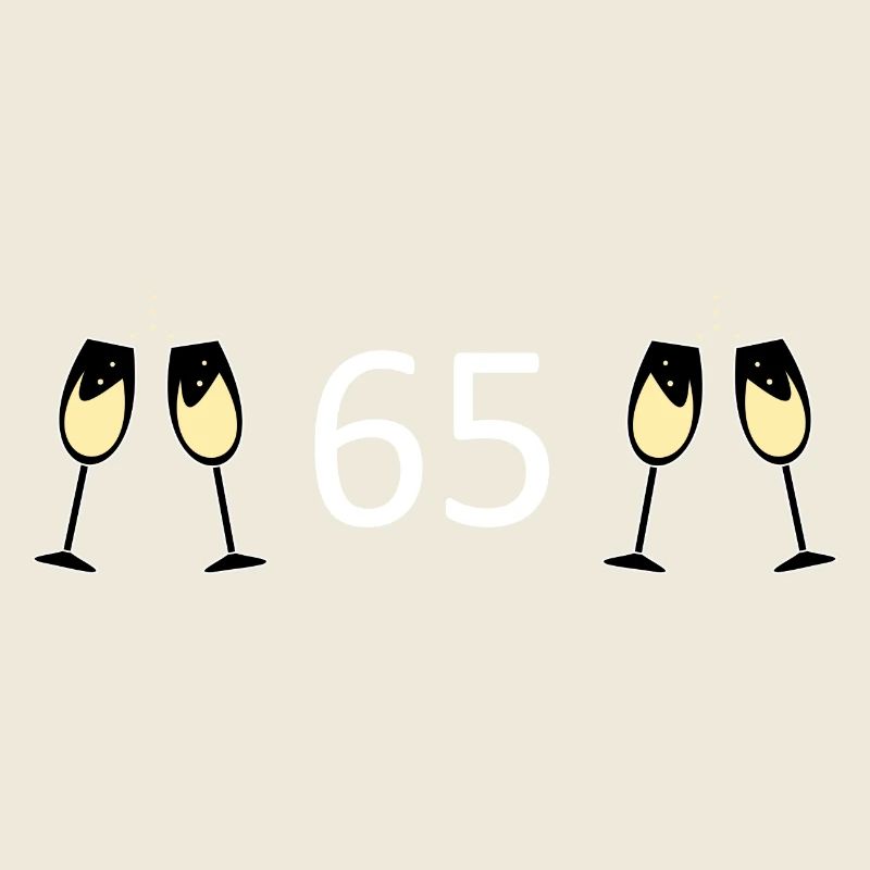 65e anniversaire 65 ans 65 Numéro 65 Noir