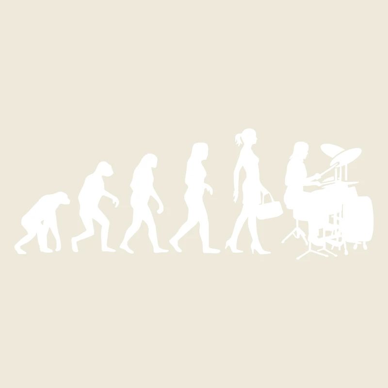 Evolution Schlagzeugerin Percussion Drummer Lady